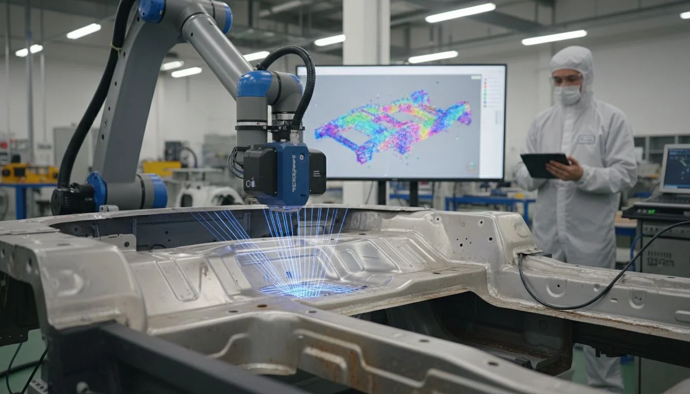 3D scanning a car floor for mold design