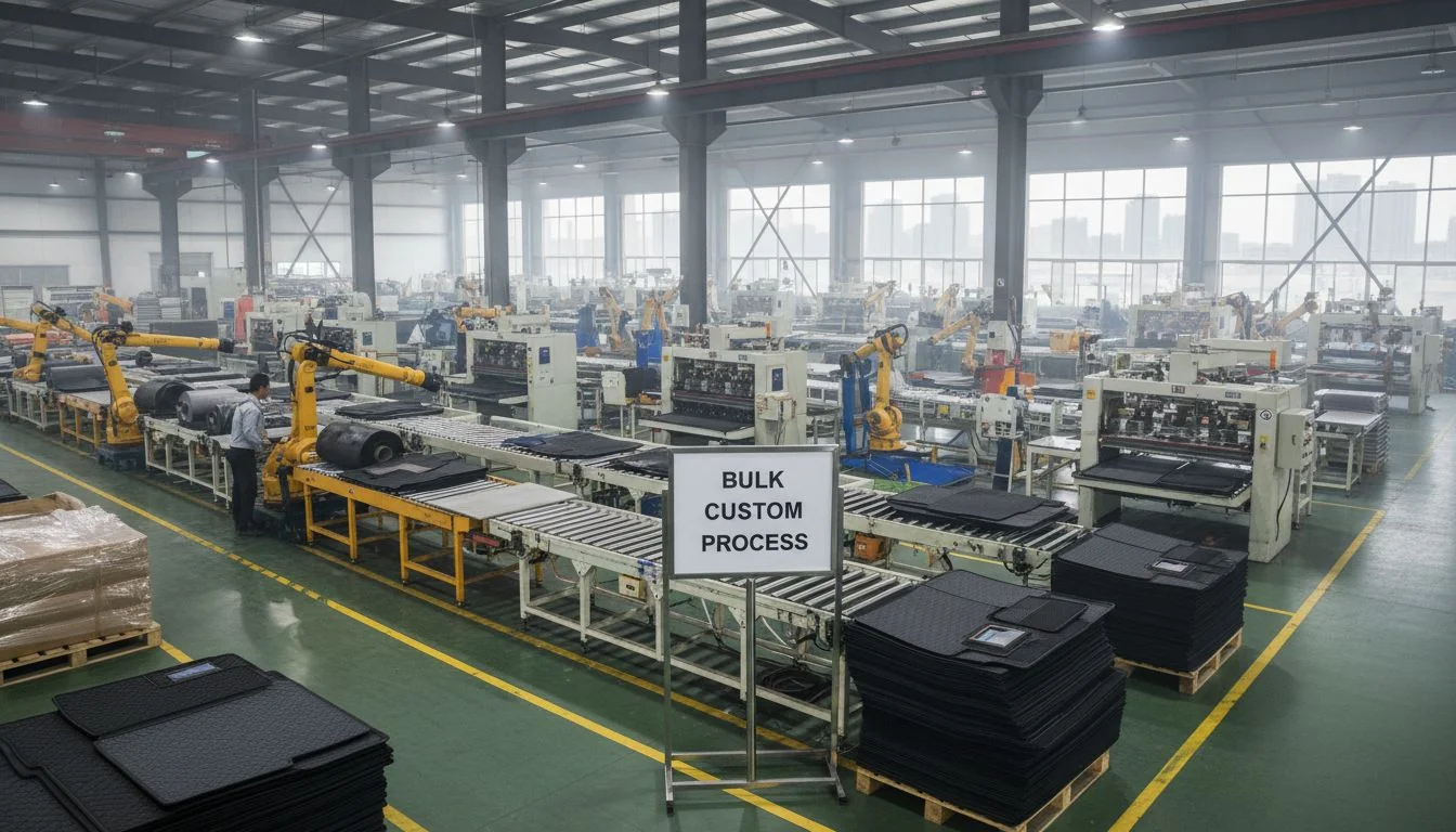 Bulk manufacturing of car mats