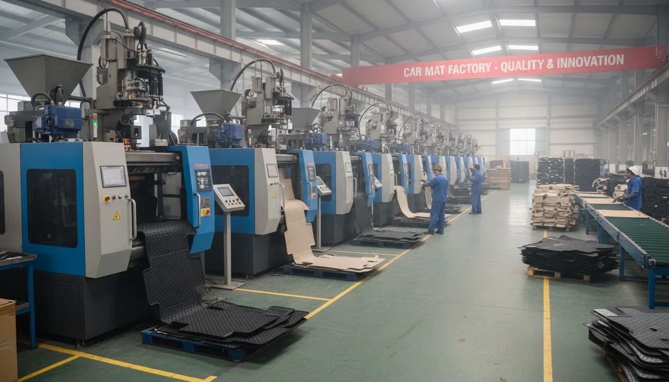 factory floor with injection molding machines