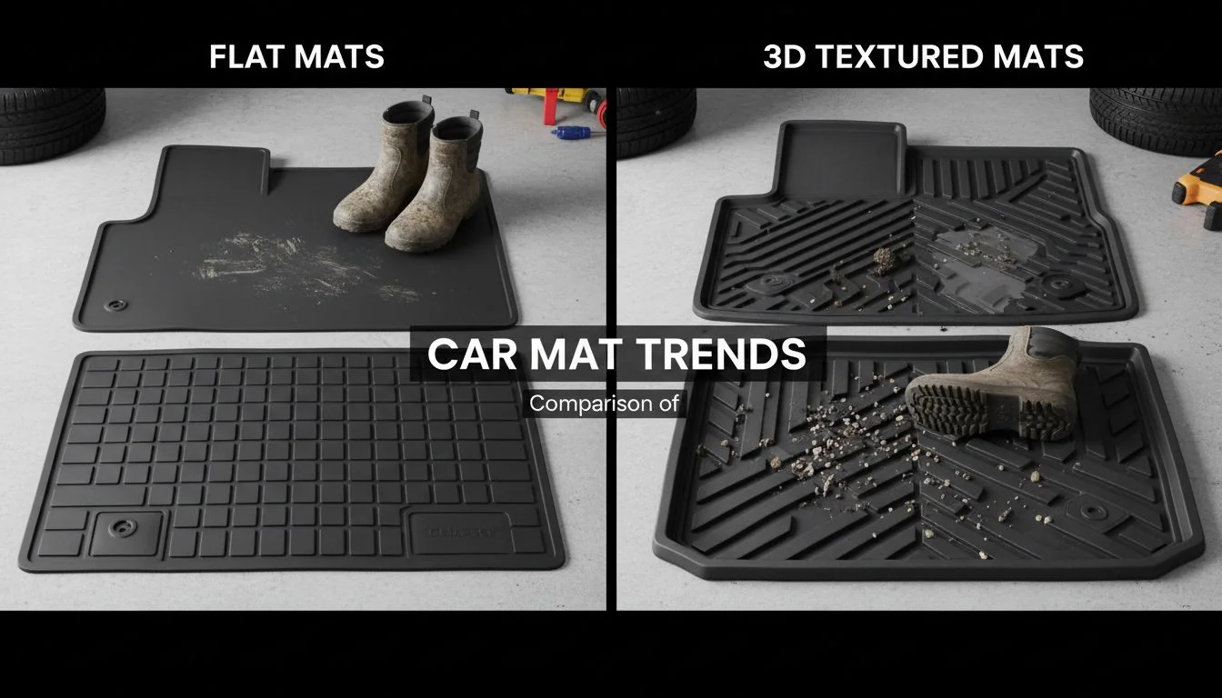 Comparison of flat mats vs 3D textured mats
