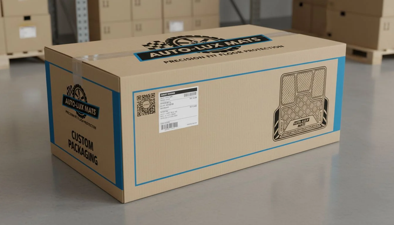 Custom branded packaging box for car mats