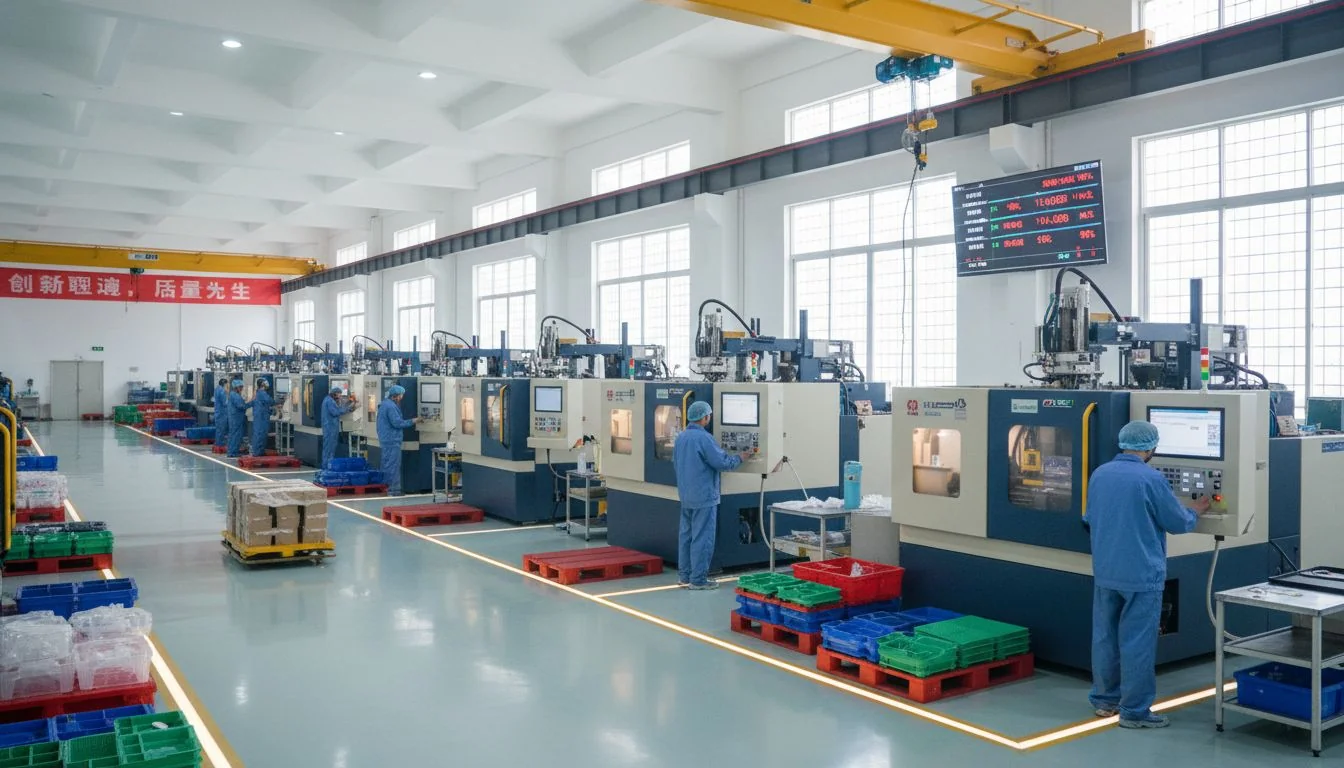 Inside a modern Chinese injection molding factory