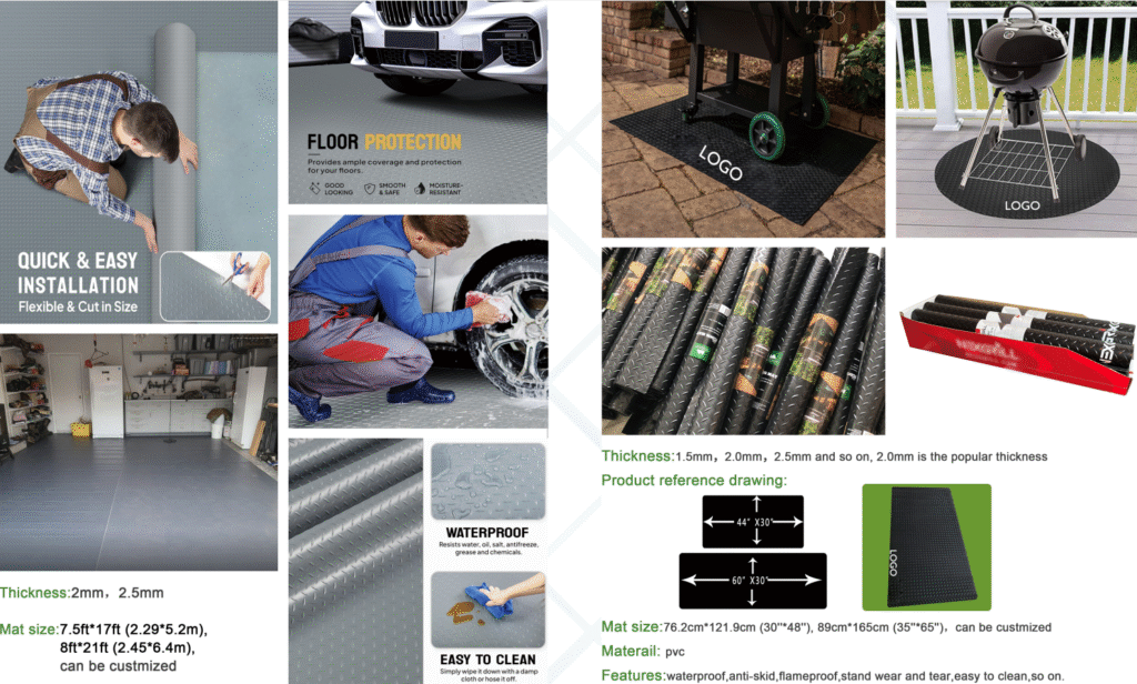 Black Garage Floor Mats