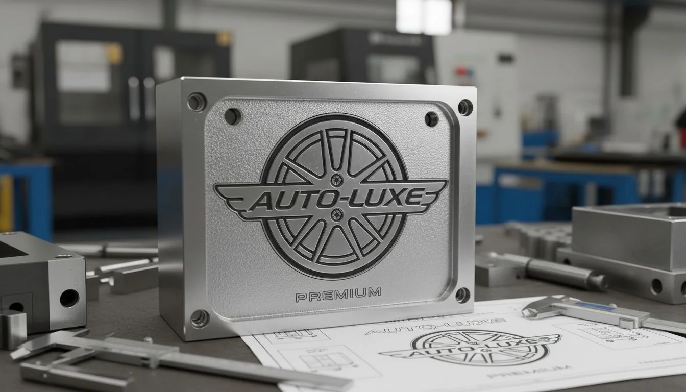 mold insert for car mat logo