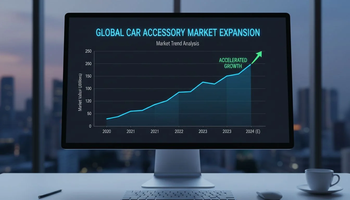 chart showing growth of car accessory market