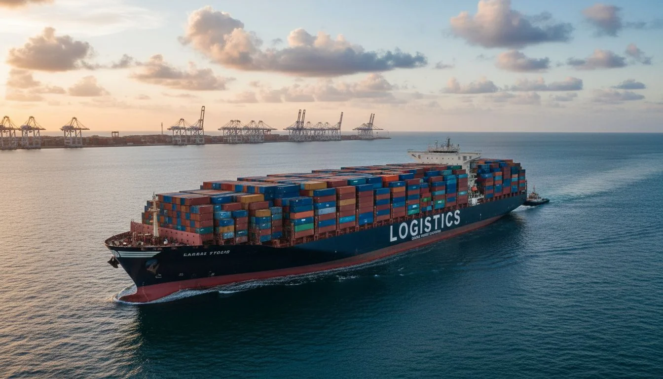 cargo ship loaded with containers