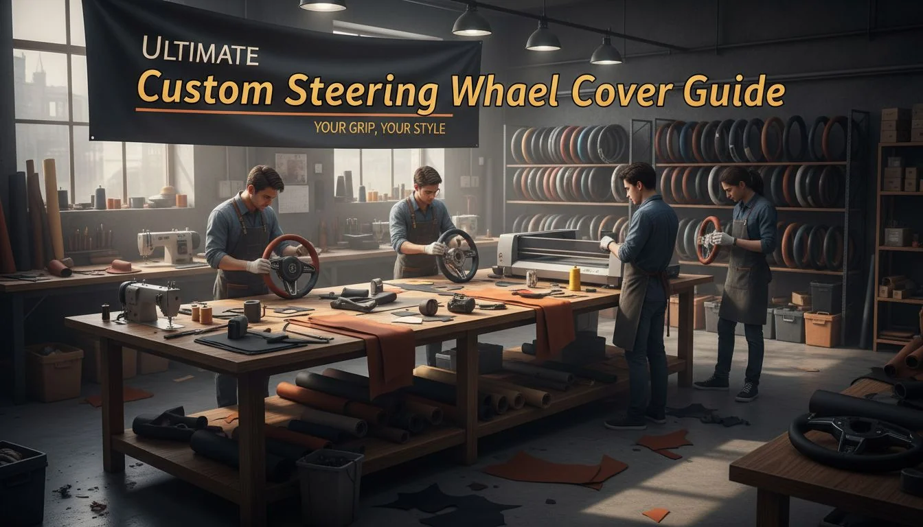custom steering wheel cover manufacturing workshop